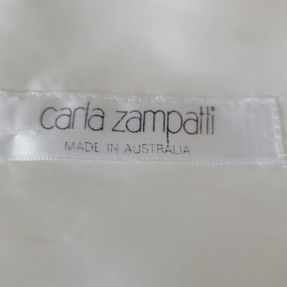 Carla Zampatti Sheath Dress Pockets White Cream 12 - Picture 6 of 8